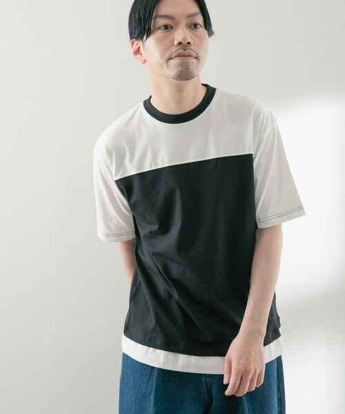 ITEMS URBANRESEARCH（アイテムズ アーバンリサーチ）の「フハクキリカエ TCクルーネックTシャツ（Tシャツ/カットソー・メンズ・BLU/BLK/GRN・M/L）」の13枚目の写真