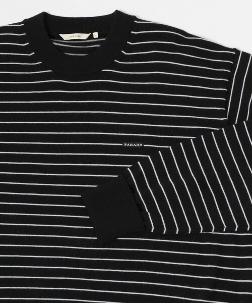 URBAN RESEARCH（アーバンリサーチ）の「FARAH　High Gauge Striped Crew-Neck Sweater（ニット/セーター・メンズ・Black/Gray・M/L）」の5枚目の写真