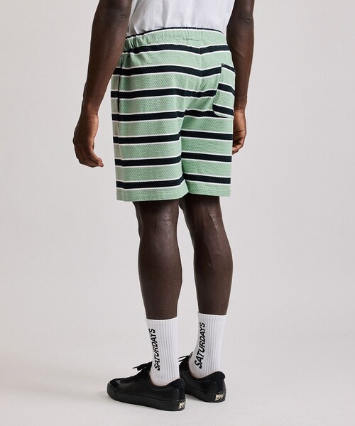 Saturdays NYC(サタデーズ ニューヨークシティ )の「Mesh Border Stripe Shorts(その他パンツ・レディース・ライトグリーン/パープル・L/M/S/XL)」の22枚目の写真
