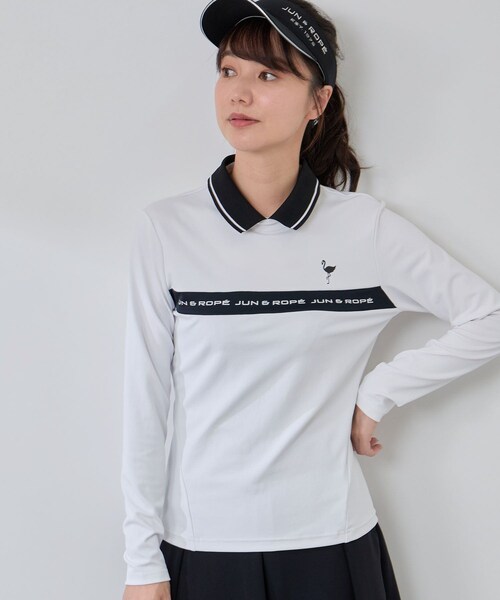 ROPE'(ロペ)の「ベアスムース 衿付きプルオーバー(Tシャツ/カットソー・レディース・ブラック/ホワイト/オリーブ・L/M/S)」の6枚目の写真