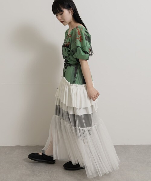 THE GOODLAND MARKET（ザグッドランドマーケット）の「old honey　72℃ dress（ワンピース・レディース・green/beige・FREE）」の3枚目の写真