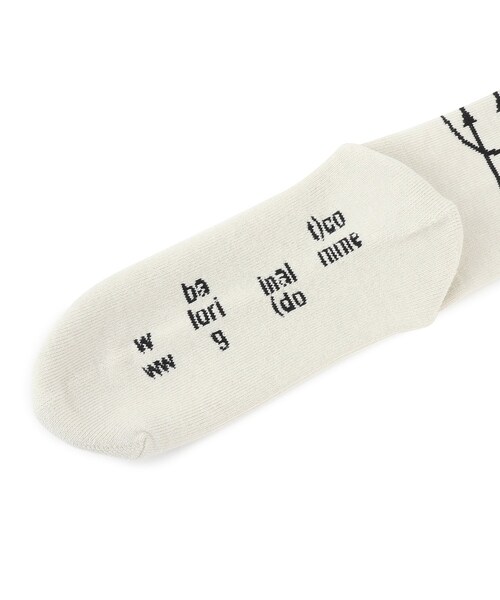 ADAM ET ROPE'（アダムエロペ）の「【BAL/バル】JACQUARD SOCKS（ソックス/靴下・メンズ・チャコール/ホワイト・F）」の9枚目の写真