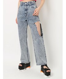 EVRIS | サイドダメージワイドデニムパンツ(デニムパンツ)