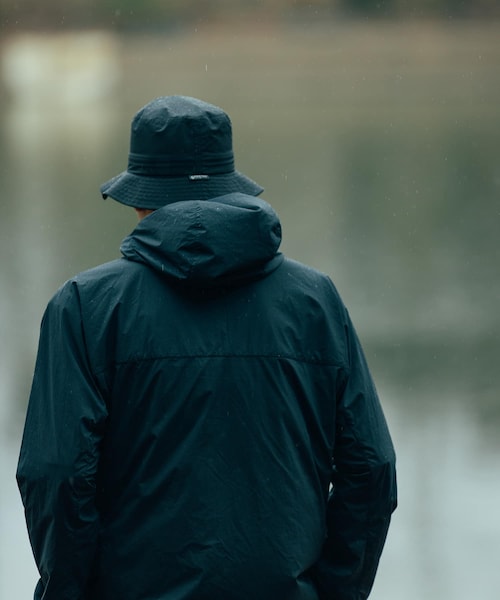 EKAL（エカル）の「『撥水』アクティブライトシェルジャケット（テーラードジャケット・メンズ・BLACK/TURQUOISE・M/L）」の8枚目の写真