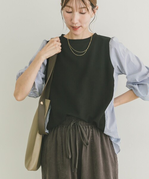 ITEMS URBANRESEARCH（アイテムズ アーバンリサーチ）の「フハクキリカエプルオーバー（Tシャツ/カットソー・レディース・BLK/NVY/BEG・FREE）」の13枚目の写真