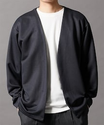 nissen | きれいめトップス2点セット（ノーカラーカーディガン＋Ｔシャツ）(カーディガン/ボレロ)