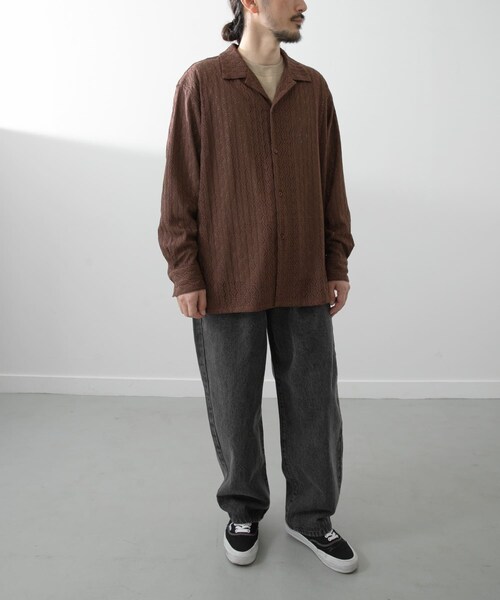 ITEMS URBANRESEARCH(アイテムズ アーバンリサーチ)の「Dusty Wide Tapered Jeans(その他パンツ・メンズ・SAND/OCEAN/STONE・M/L)」の8枚目の写真