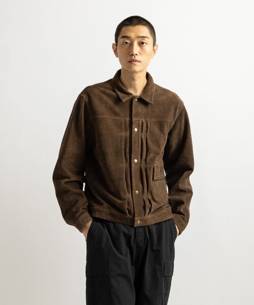 Saturdays NYC(サタデーズ ニューヨークシティ )の「Emil Type-1 Suede Leather Jacket(ブルゾン・レディース・ブラウン・L/M/S/XL)」の19枚目の写真