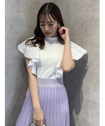 dazzlin | フリルシャツドッキングリブトップス(Tシャツ/カットソー)