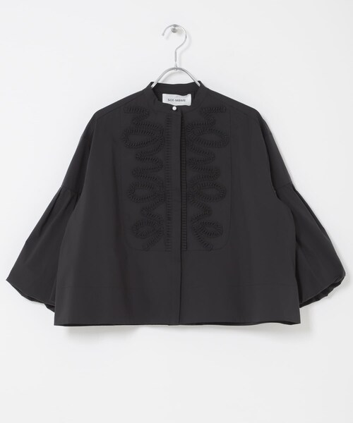 URBAN RESEARCH ROSSO（アーバンリサーチロッソ）の「MARILYN MOON　DIAMOND TUCK EMBROIDERY BLOUSE（シャツ/ブラウス・レディース・WHITE/BLACK・Free）」の6枚目の写真