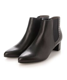 Riz raffinee（リズラフィーネ）の「リズ ラフィーネ Riz raffinee スタッズデザインサイドゴアショートブーツ （ブーツ・レディース）」