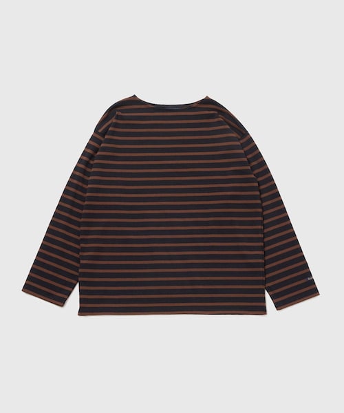 ADAM ET ROPE'(アダムエロペ)の「《別注》【Le Minor/ルミノア】 L/S SIGNATURE BASQUE(Tシャツ/カットソー・メンズ・ライトグレー/ダークブラウン/ダークブラウン系/ブラウン・L/M/S)」の11枚目の写真