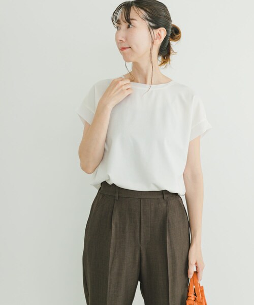 ITEMS URBANRESEARCH(アイテムズ アーバンリサーチ)の「バックタックフレンチプルオーバー(Tシャツ/カットソー・レディース・L.BEG/WHT/BLK/CML/KHK/WHT2・FREE)」の21枚目の写真