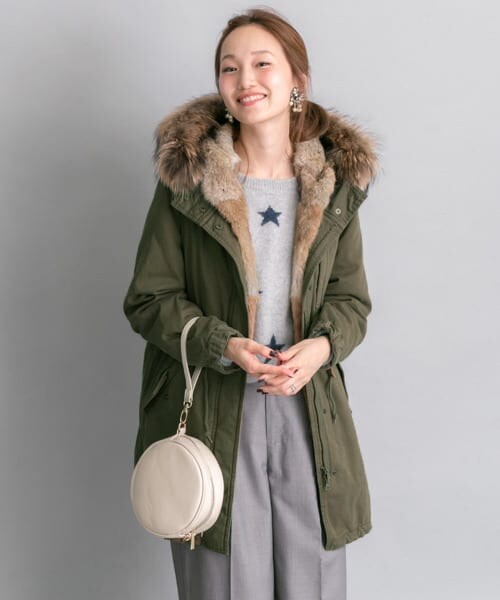 URBAN RESEARCH（アーバンリサーチ）の「ライナーダウンラビットモッズコート（モッズコート・レディース・KHAKI/NAVY・FREE）」の5枚目の写真