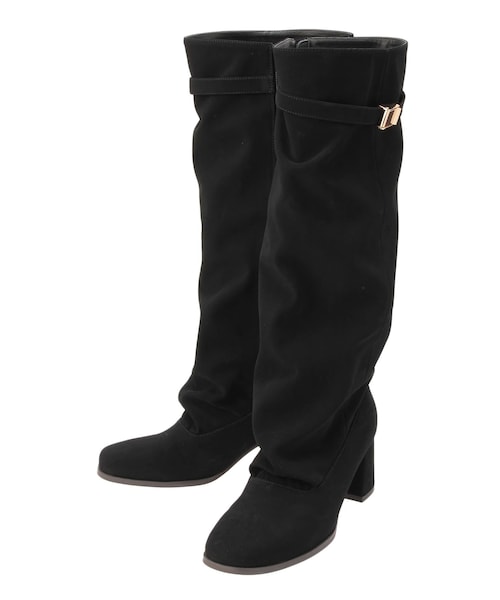 dazzlin（ダズリン）の「ベルトラウンドロングブーツ（ブーツ・レディース・アイボリー/ブラック/ブラウン・M/L）」の22枚目の写真