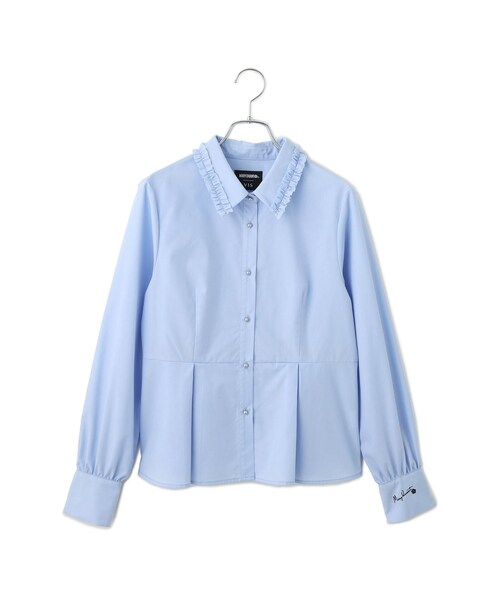VIS(ビス)の「【MARY QUANT×VIS】フリルカラーペプラムシャツブラウス(シャツ/ブラウス・レディース・ホワイト/サックス/ピンク・F)」の8枚目の写真