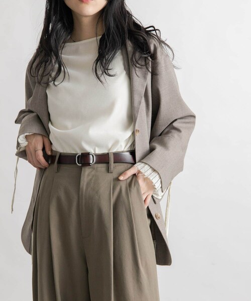 KBF（ケイビーエフ）の「ホールレスレザーベルト（ベルト・レディース・BLACK/CAMEL/D.BROWN・one）」の16枚目の写真
