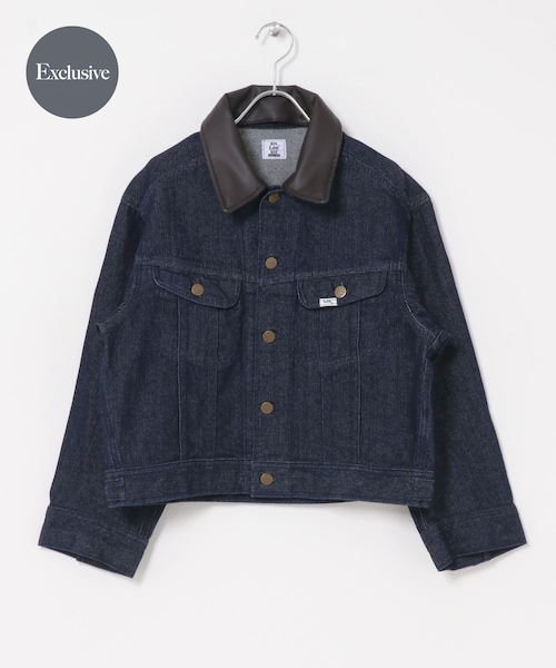 URBAN RESEARCH ROSSO(アーバンリサーチロッソ)の「『別注』Lee×ROSSO 2WAY COLLAR SHORT JACKET(デニムジャケット・レディース・OW BLACK/OW BLUE・Short)」の2枚目の写真