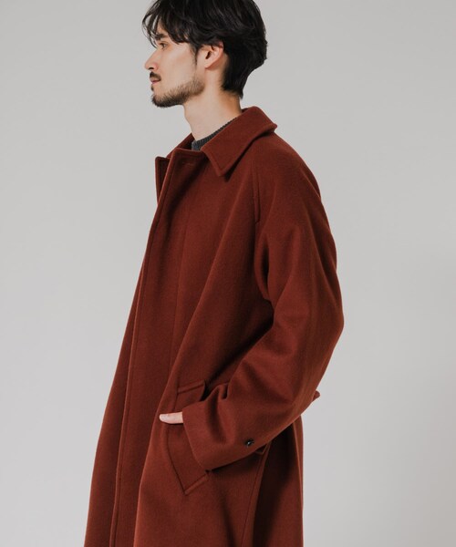 URBAN RESEARCH（アーバンリサーチ）の「WOOL BEAVER BELTED COAT（ステンカラーコート・メンズ・BLACK/MOCHA/BROWN・M/L）」の19枚目の写真