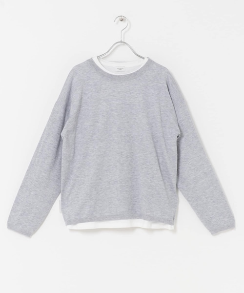 URBAN RESEARCH DOORS（アーバンリサーチドアーズ）の「レイヤードSETプルオーバー（ニット/セーター・レディース・GRAY/ORANGE/NAVY/BEIGE/MINT・Free）」の13枚目の写真