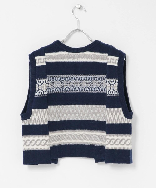 KBF（ケイビーエフ）の「ジャガードリメイクベスト（ベスト・レディース・NAVY/GRAY/BROWN・One）」の14枚目の写真