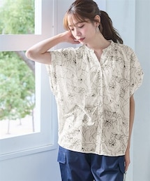 nissen | ＜大きいサイズ＞選べるプリントシアーブラウス(シャツ/ブラウス)