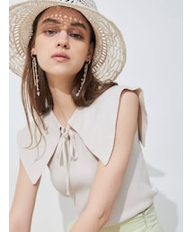 MERCURYDUO | 総針セーラーカラーニット(ニット/セーター)