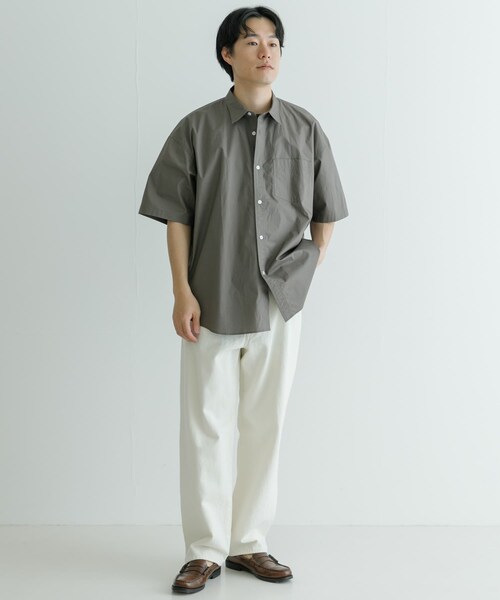 URBAN RESEARCH（アーバンリサーチ）の「高密度コットンショートスリーブシャツ（シャツ/ブラウス・メンズ・YELLOW/WHITE/GRAY/L.BLUE・M/L）」の13枚目の写真