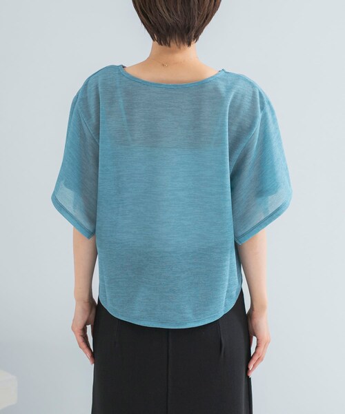 URBAN RESEARCH ROSSO（アーバンリサーチロッソ）の「スリットスリーブカラミカットソー（Tシャツ/カットソー・レディース・BROWN/IVORY/SAX・Free）」の22枚目の写真