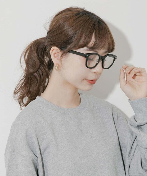 SMELLY（スメリー）の「ウェリントンダテメガネ（メガネ・レディース・BLK/DEMI・-）」の6枚目の写真