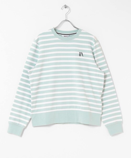 THE GOODLAND MARKET（ザグッドランドマーケット）の「AIGLE　UVカット フレンチテリーストライプスウェット（スウェット・レディース・ABYSSE/EMPIRE/ICE BLUE・36/38）」の14枚目の写真
