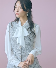 marun | ＜大きいサイズ＞ツイード調ジレチュニック marun(その他トップス)