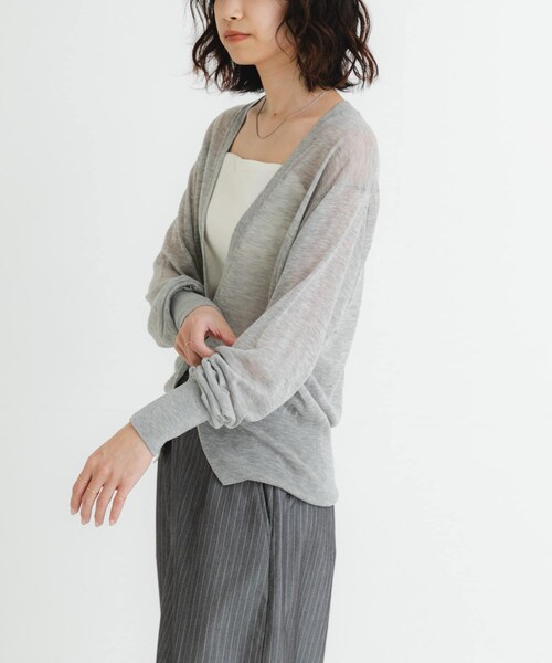 URBAN RESEARCH（アーバンリサーチ）の「カシミヤミックスVネックカーディガン（カーディガン/ボレロ・レディース・GRAY/ORANGE/BLACK・FREE）」の18枚目の写真