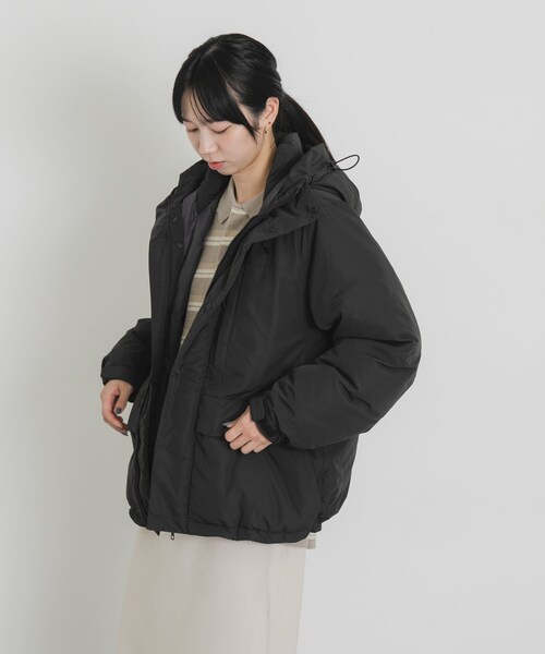 EKAL（エカル）の「『UR TECH』中綿フードジャケット（その他アウター・レディース・ダークブラウン/チャコール・one）」の7枚目の写真