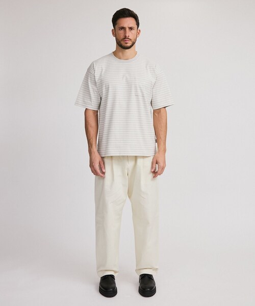 Saturdays NYC（サタデーズ ニューヨークシティ ）の「Multi Stripe Relax SS Tee（Tシャツ/カットソー・レディース・グレー/オリーブ・L/M/S/XL/XS）」の15枚目の写真