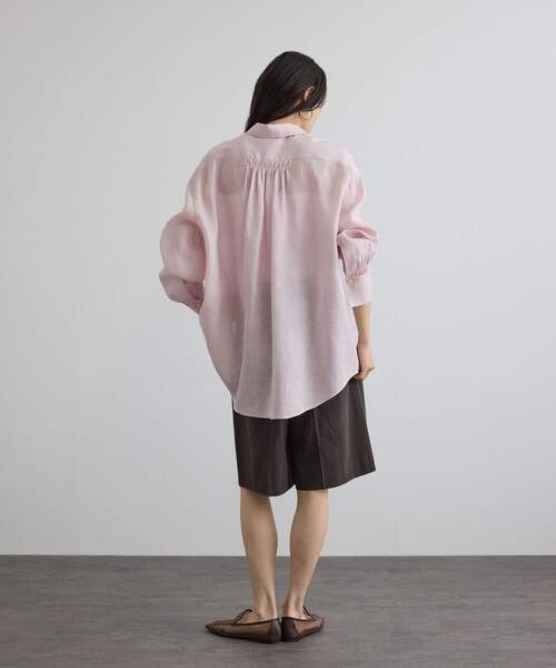 ADAM ET ROPE'(アダムエロペ)の「リネンオーバーシャツ / GENTLE LINEN(シャツ/ブラウス・レディース・ブラック/グレー/ピンク・F)」の18枚目の写真