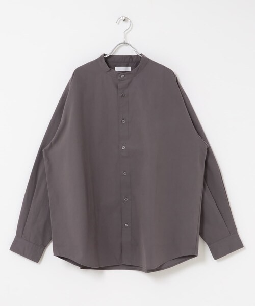 SENSE OF PLACE by URBAN RESEARCH（センスオブプレイスバイアーバンリサーチ）の「ピーチブロードバンドカラーロングスリーブシャツ（シャツ/ブラウス・メンズ・L.GRAY/CHARCOAL/L.BLUE・M/L）」の2枚目の写真