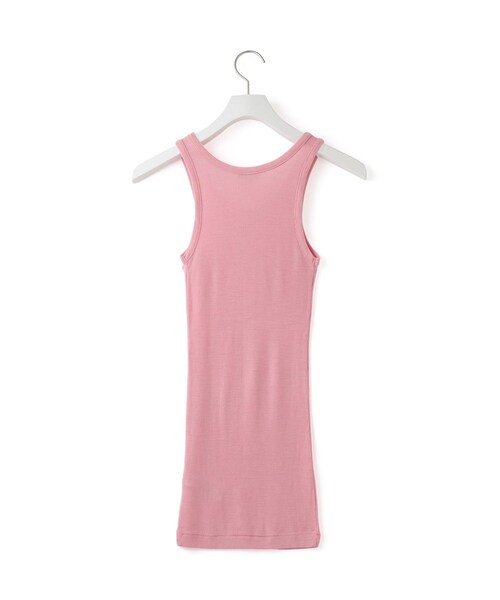 ADAM ET ROPE'(アダムエロペ)の「【J'aDoRe限定】【AURALEE(オーラリー)】WOOL SILK SOFT RIB TANK(タンクトップ・レディース・ピンク/ブラック・1)」の4枚目の写真