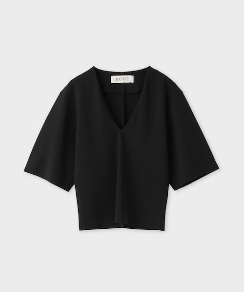 ROPE'(ロペ)の「【ROHE(ローエ)】V-NECK SCUBA TOP|トップス(その他トップス・レディース・ブラック・F)」の2枚目の写真