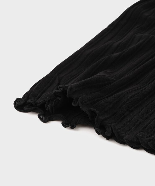 ROPE'(ロペ)の「【HAKUJI(ハクジ)】WIDE RIB LAYERED LS PO|レイヤード長袖カットソー(Tシャツ/カットソー・レディース・ブラック/ホワイト・F)」の10枚目の写真