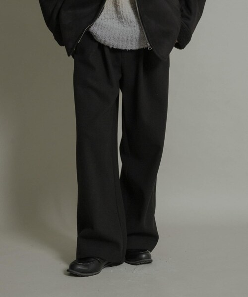 SENSE OF PLACE by URBAN RESEARCH（センスオブプレイスバイアーバンリサーチ）の「ジャージメルトンタックワイドパンツ（その他パンツ・メンズ・BLACK/CHARCOAL/L.GRAY・M/L）」の9枚目の写真