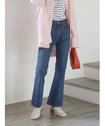 Ungrid | ハイウエストスリムフレアデニム(デニムパンツ)