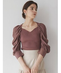 LAGUNAMOON | タックスリーブドッキングニットプルオーバー(ニット/セーター)