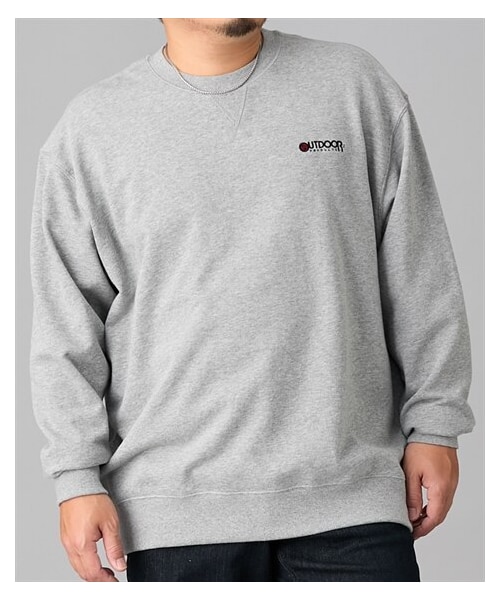 nissen（ニッセン）の「綿100％ワンポイントクルーネックトレーナー　OUTDOOR　PRODUCTS【大きいサイズ】（スウェット・メンズ・N3グレー/67ネイビー・3L/4L/5L/6L/8L）」の3枚目の写真