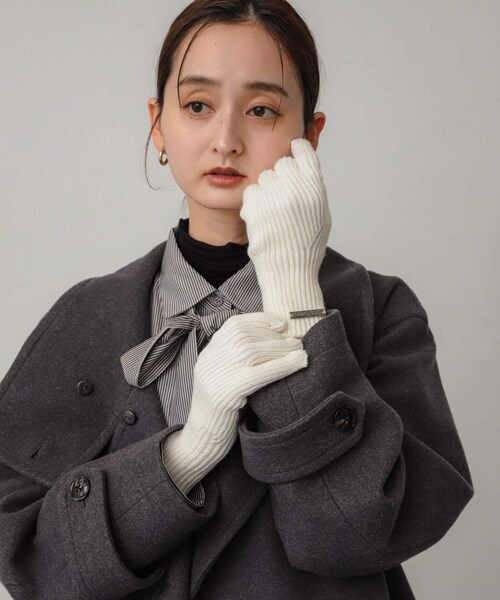 SENSE OF PLACE by URBAN RESEARCH（センスオブプレイスバイアーバンリサーチ）の「モチモチニットグローブ（ベルト・レディース・RED/OFF WHITE/CHARCOAL・one）」の9枚目の写真