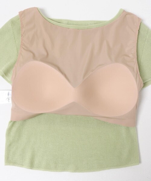 URBAN RESEARCH（アーバンリサーチ）の「NICENICE MOMENT　CAP SLEEVE BRALETTE（ニット/セーター・レディース・C GREY/PISTACHIO・M）」の7枚目の写真
