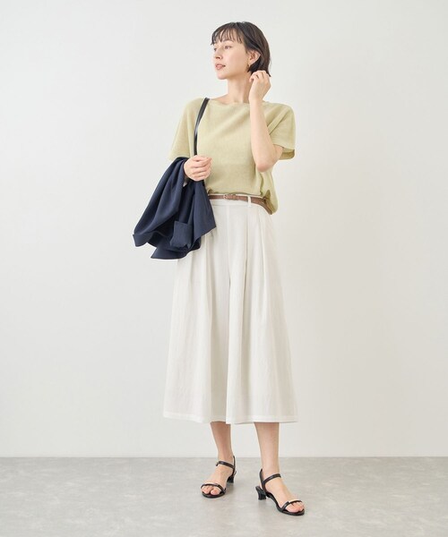 ROPE' PICNIC（ロペピクニック）の「ホワイトレーヨンナイロンガウチョパンツ（スラックス・レディース・ホワイト・L/M/S）」の13枚目の写真