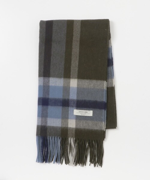 URBAN RESEARCH Sonny Label（アーバンリサーチサニーレーベル）の「ウールカシミヤチェックワイドマフラー（マフラー・メンズ・ベージュ/グレー/カーキ/ネイビー・One）」の13枚目の写真