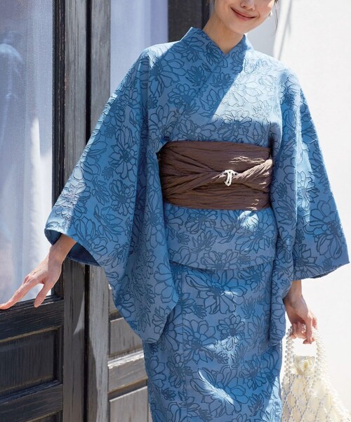 ROPE' PICNIC（ロペピクニック）の「【emur/エミュール】1人で着られる浴衣キャミワンピースセット（浴衣・レディース・ブルー/ラベンダー・38）」の13枚目の写真