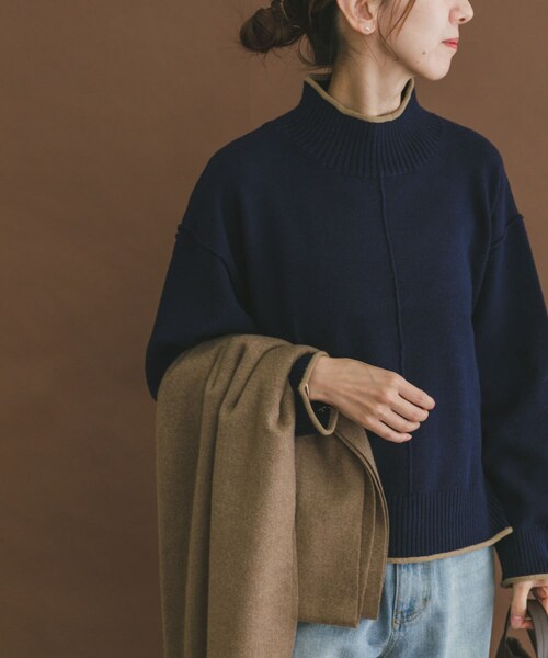ITEMS URBANRESEARCH（アイテムズ アーバンリサーチ）の「『洗濯可/静電気防止』ハイショクハイネックニット（ニット/セーター・レディース・OFF/GRY/L.GRY/S.BLU/MOC/NVY・Free）」の5枚目の写真